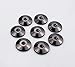8Pcs Black Speaker Spikes Pads Floor Protector 5x25mm 24K Nickel Plated Isolation Stand Foot Cone Base for Audio Turntable Speaker CD AMP
