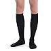 Fytto 1067 Ribbed Compression Socks for Professionals 15-20 mmHg - Graduated Medical Support for Flight, Travel, DVT and Edema - Extra-Large, Black