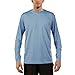 Vapor Apparel Men's Outdoor UPF 50+ Long Sleeve T-Shirt, UV Sun Protection for Fishing, Running, Hiking, XL, Columbia Blue
