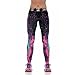 Slimming Girl Sexy Black Galaxy Print Workout High Waist Stretchy Tights Sport Leggings,Size S