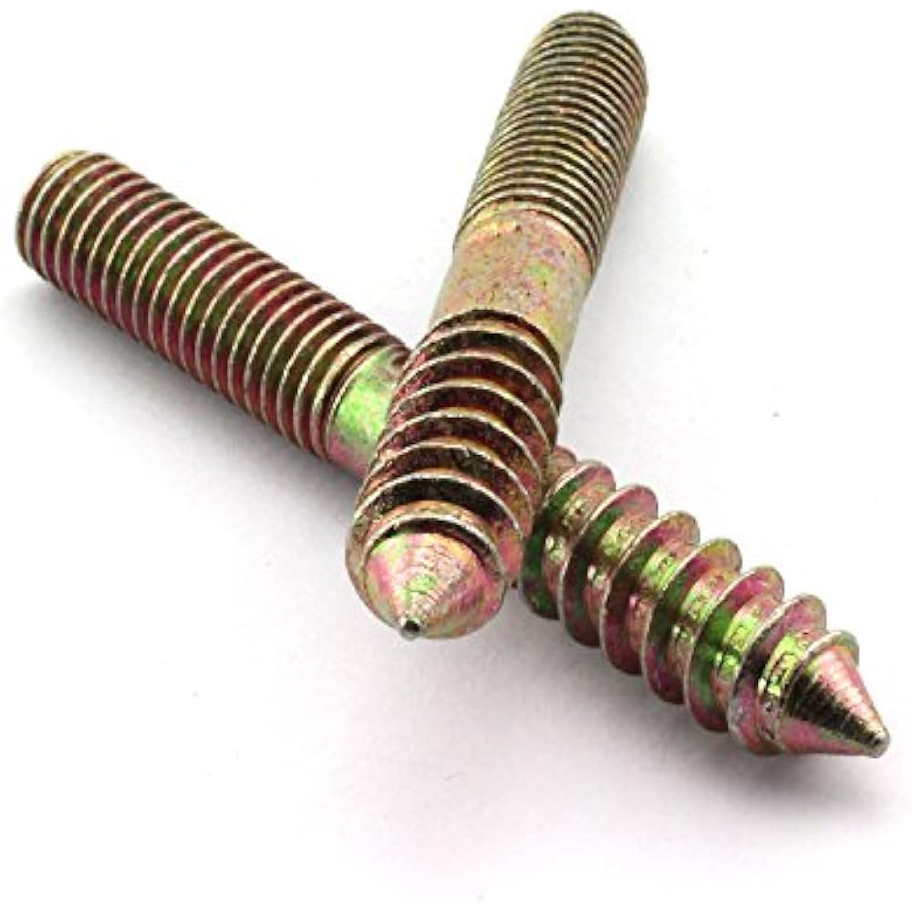 8 Pack M10 Hanger Bolts Double Headed SelfTapping Screw Length 3 Inch Furniture 786467902896 eBay