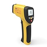 Laser Thermometer Gun Dr.Meter Non-Contact Digital IR Laser Infrared Temperature Meter -50℃～380℃, Yellow and Black