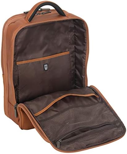 Kenneth Cole Reaction Manhattan Full-Grain Colombian Leather Laptop Backpack Slim Travel Computer & Tablet Bookbag, Cognac, 16" 5 Kenneth Cole Reaction Manhattan Full-Grain Colombian Leather Laptop Backpack Slim Travel Computer & Tablet Bookbag, Cognac, 16"