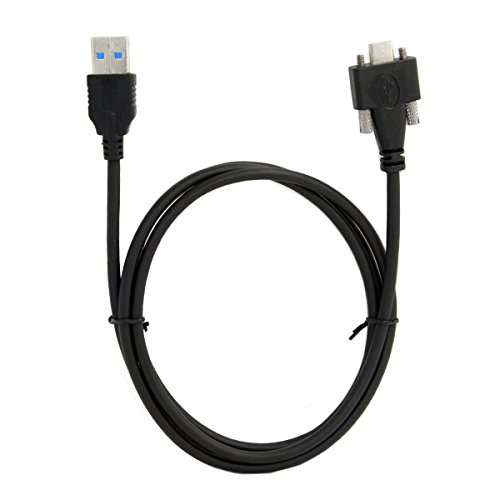 Cablecc USB 3.1 Type-C Dual Screw Locking to Standard USB3.0 Data Cable 1.2m Panel Mount Type