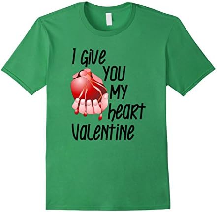 Men's Give You My Heart Creepy Valentine T Shirt XL Grass