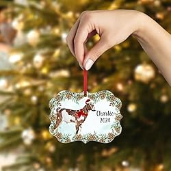 Red White Nubian Goat Christmas Ornament 2024