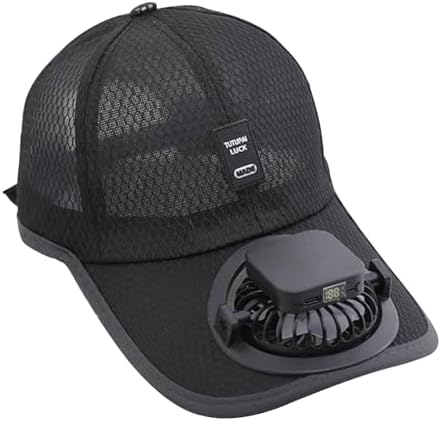 Amazon.com: Men Women Solar Powered Fan Hat Cooling Baseball Hat