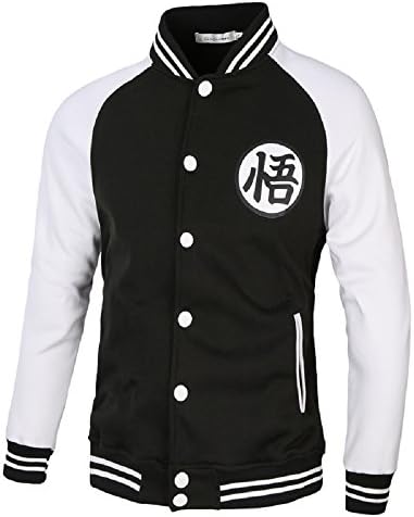 Topictex Dragon Ball Z GOKU Adult Zip Hooded Sweatshirt (XL, Black)