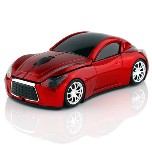 KLEIN Design FTD-MS127 car wireless optical mouse, cordless mouse car shaped, color red