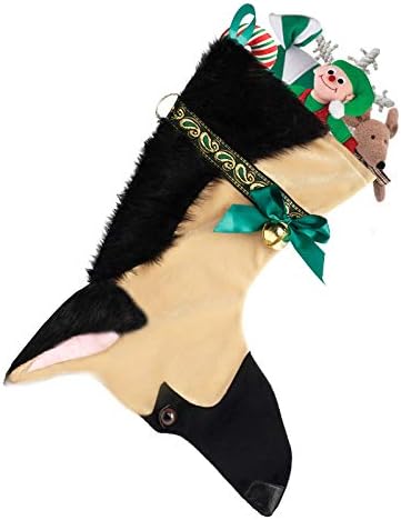 Amazon Co Jp Pronk Hearth Hounds ジャーマンシェパード 本物そっくりの犬用ストッキング ホリデー クリスマス 動物好きの方に 新犬オーナー 犬のお誕生日のギフトバッグ ホーム キッチン