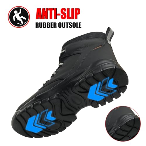 COOU Safety Shoes Men Women Waterproof Safety Sneakers Lightweight Comfortable Non-Slip Work Boots Steel Toe Cap