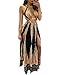 BIUBIU Women's Sexy Boho Floral Halter Summer Maxi Dress Beach Party Split Cover Up Swimsuit Outfit 2024 (Color Black,M)