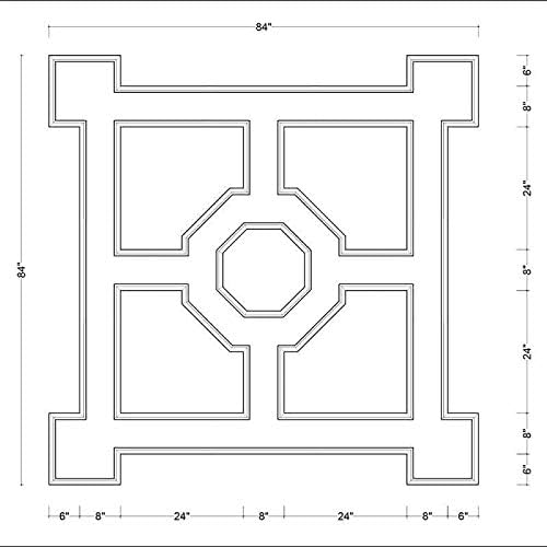 Coffered Ceiling Medallion Kit 84 Octagon 1 Amazon Com