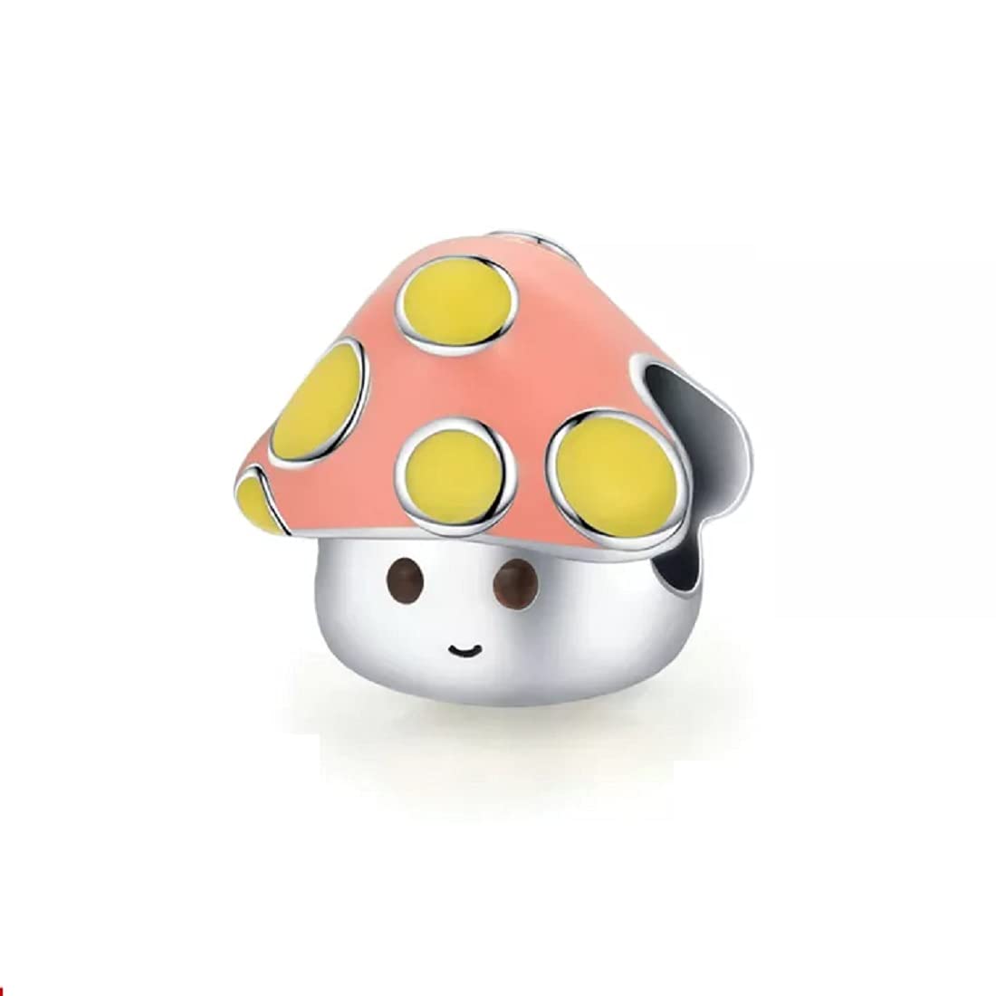 FeatherWish Lucky Magic Mushroom Family Charm 925 Sterling Silver Fairy Tale Family Love Bead Fits And Compatible With Pandora Bracelets Gift For Birthday Friend Sister Mum Daughter Wife