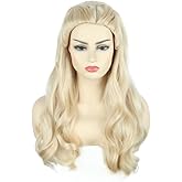 Topcosplay Women Wigs Blonde Long Curly Wavy Halloween Cosplay Costume Glinda Wig P2439