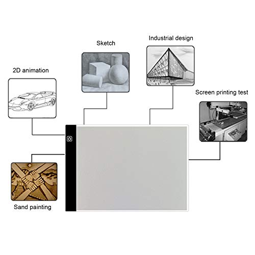 HeroStore 3D DIY Diamond Painting A4 LED Light Tablet Pad Rhinestone Drawing Embroidery Cross Stitch Clip Tray Stitch Pen Glue Tweezer Toy