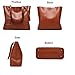 Obosoyo Women Shoulder Tote Satchel Bag Lady Messenger Purse Top Handle Hobo Handbags Black