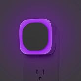 YUNLEX 2 Pack Purple Night Light, Gentle Eye-Care with Dimmable Soft Glow & Indirect Reflection, Auto Dusk to Dawn Sensor, Pl
