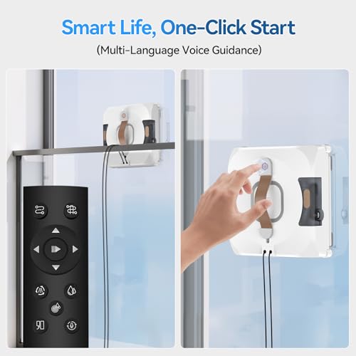 jnerkert Window Cleaning Robot Electric Window Cleaner with 4 Nozzles and 120 ml Tank