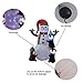 6 Foot Christmas Inflatables Snowman with Penguins, Airblown Inflatable Snowman with Red Hat/Branch Hands/Scarf, Lighted for Home Outdoor Yard Lawn Decorations