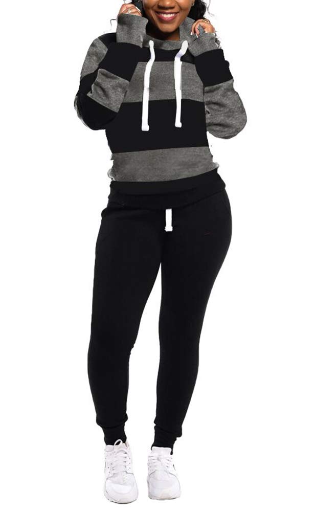 Jogging Suits for Women - Two Piece Sweatsuit Pullover Hoodie + Long Pants Tracksuit Set Jumpsuits