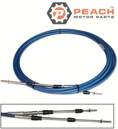 Peach Motor Parts PM-MAR-CABLE-23-SC Throttle Shift Cable, Remote Control 23 Ft; Replaces Yamaha: MAR-CABLE-23-SC, 701-48350-20-00, Teleflex: CCX63323, CC63323, CC17223, CC23023 Made by Peach Motor