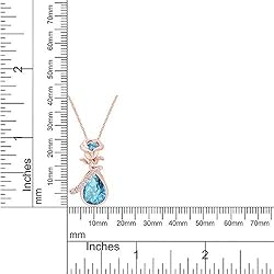 AFFY White CZ & Simulated Aquamarine Bezel Setting