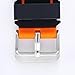 Silicone Watch Strap Replacement Sport Rubber Diver Watch Band Black Orange 24mm