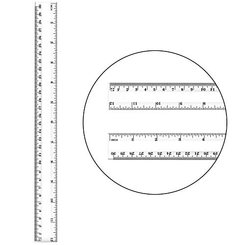 Chuangdi 20 Pieces 12 Inch Plastic Rulers, Straight Ruler Office Rulers School Rulers (Clear)