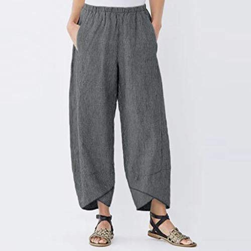 image for EdC_Pants ❤️ EDC 2019 Summer Womens Solid Simple Linen Pants Casua