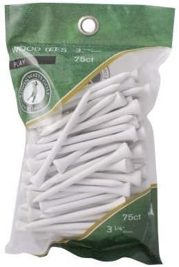 Edwin Watts 3 1-4" Tees-White-75 Pack