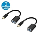 KiWiBiRD USB Type C to USB 3.0 OTG Host Cable, USB-C to USB 3.0 Female Adapter for MacBook 12, New MacBook Pro 13/15, Galaxy S8/ S8+/S9/ Tab S3, Google Pixel Phone, More Type-C Ready Devices [2 Pack]