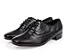BeiBestCoat Men's Classic Lace-up Leather Dance Shoes Modern, Black, Size 10.5