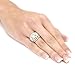 ZHENYUL Women's Gorgeous Wedding Ring 3 Piece Sets Engagement Bridal Band 18K White Gold Plated Cubic Zirconia