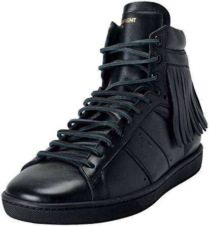Saint Laurent Paris Women's Brit Fringe Hi Top Fashion Sneakers Shoes US 9 IT 40