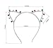 Felizhouse Christmas Jingle Bells Cat Ears Headband for Girls, Giltter Head Band Hoops, Children's Hair Costume Dress Up Hats Party Favor Supplies Decoration Accessories