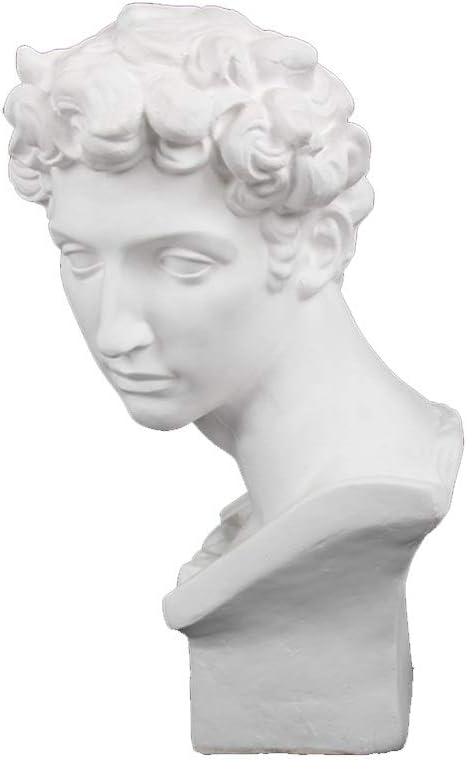 QARYYQ 1 Xiaowei Gypsum Head Sculpture Plaster Still Life Sketch Painting Art Teaching Aids Sketch Teaching Aids 38x40x63cm Crafts