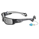 ReadyMax SoundShield Fashion Style, Matte Black Frame, Grey Anti-Fog, Scratch Resistant Safety Glasses w/Built in Hearing Protection