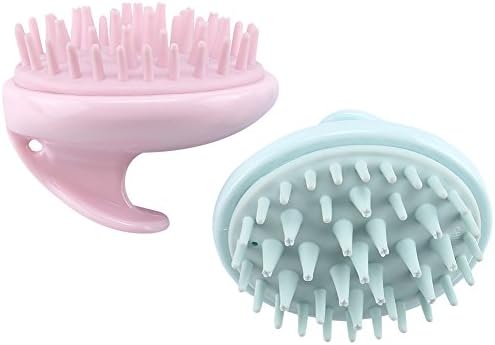 Aogo Hair Scalp Massager Shampoo Brush with Soft Silicone Brush Head for Men, Women, Kids and Pets, 2 Pack