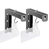 Universal Projector Screen L-Bracket Wall Hanging Mount 6 inch Adjustable Extension with Hook Manual, Spectrum and Perfect Screen Placement up to 66 lbs, 30 kg (PSM001-B), Black