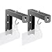 Universal Projector Screen L-Bracket Wall Hanging Mount 6 inch Adjustable Extension with Hook Manual, Spectrum and Perfect Screen Placement up to 66 lbs, 30 kg (PSM001-B), Black primary
