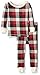 Burt's Bees Baby Unisex Baby Pajamas, Tee and Pant 2-Piece PJ Set, 100% Organic Cotton (12 Mo-7 Yrs), Cranberry Buffalo Plaid, 18 Months