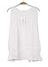 KOINECO Women's Sexy Back Cut Out White Lace Tops