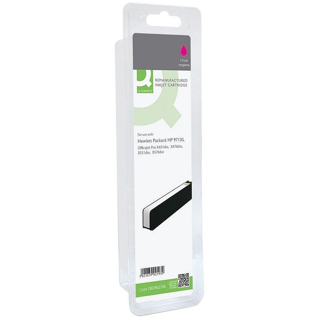 Q-Connect HP 971XL Remanufactured Ink Cartridge High Yield Magenta