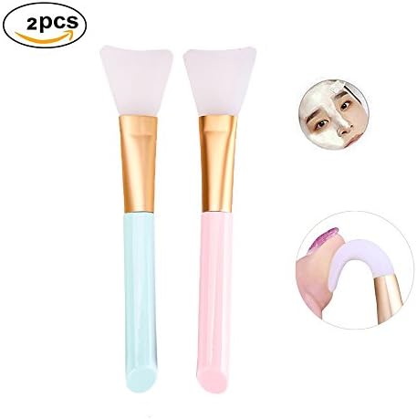 Silicone Brush Face Mask Brush Pamty Facial Mask Applicator Brush Facial Face Mud Mask Mixing Brush Cosmetic Makeup Brush Mask Mud Brush Tools 2 Pack