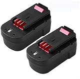 Upgraded 3600mAh HPB18 for Black and Decker 18v Battery Replacement for HPB18 HPB18-OPE 244760-00 A1718 A18 FS18FL FSB18 FEB180S Firestorm 18 Volt Cordless Power Tool Batteries 2-Packs
