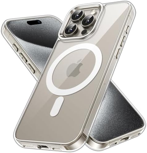 thumbnail image 2 of JETech Magnetic Cover Case For IPhone 17 Pro Max 6.9-Inch, Compatible With MagSafe, Soft Electroplated TPU Frame With Hard Clear PC Back, Shockproof Phone Cover (Gold 2 of 14
