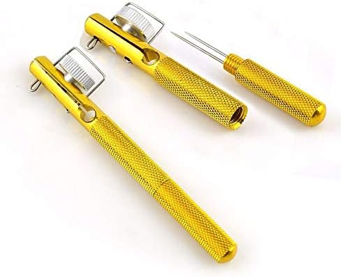 ezyoutdoor Aluminum Alloy Fishing Hook Tier - 2 Pack- Fishing Hook Fish Line knotter Fishing Line Tool Manual Knot Tying Tool Sub-line Knot-Tying Tool Fish Tool Hook Tie Device Strand Knotter