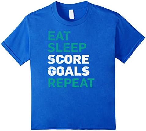 Kids Cool Soccer Play T-shirt Boys Girls Youth Child 8 Royal Blue