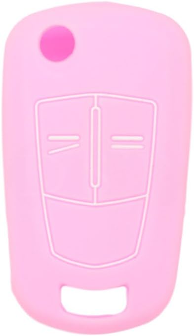 BROVACS Silicone Cover Protector Case Holder Skin Jacket Compatible with VAUXHALL OPEL 2 Button Flip Remote Key Fob CV2620 Pink - Image 3